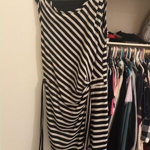 Guess Black and White Asymmetrical Dress